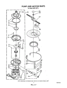 05 - Pump And Motor parts for Whirlpool Dishwasher DU8116XT4 from AppliancePartsPros.com