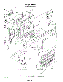 03 - Door parts for Whirlpool Dishwasher DU5040XP2 from AppliancePartsPros.com