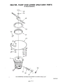 05 - Heater, Pump And Lower Sprayarm parts for Whirlpool Dishwasher DU5040XP2 from AppliancePartsPros.com