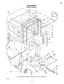 02 - Tub , Literature And Optional parts for Whirlpool Dishwasher DU5004XM1 from AppliancePartsPros.com