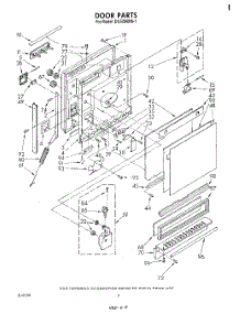 03 - Door parts for Whirlpool Dishwasher DU5004XM1 from AppliancePartsPros.com