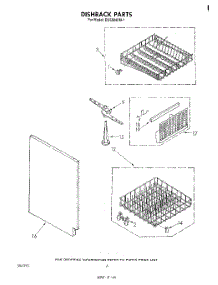 04 - Dishrack parts for Whirlpool Dishwasher DU5004XM1 from AppliancePartsPros.com