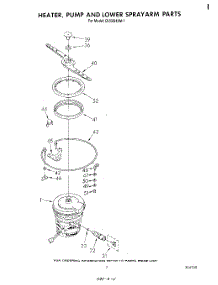 05 - Heater, Pump And Lower Spray Arm parts for Whirlpool Dishwasher DU5004XM1 from AppliancePartsPros.com