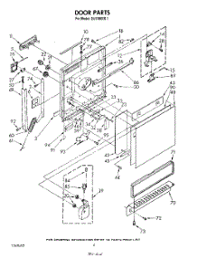 03 - Door parts for Whirlpool Dishwasher DU7400XS1 from AppliancePartsPros.com