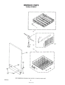 04 - Dishrack parts for Whirlpool Dishwasher DU7400XS1 from AppliancePartsPros.com