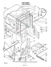02 - Tub parts for Whirlpool Dishwasher DU3040XP2 from AppliancePartsPros.com