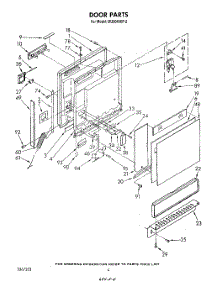 03 - Door, Literature And Optional parts for Whirlpool Dishwasher DU3040XP2 from AppliancePartsPros.com