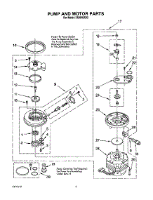 05 - Pump And Motor parts for Whirlpool Dishwasher DU8550XX0 from AppliancePartsPros.com