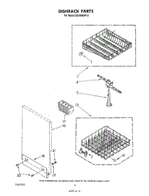 04 - Dishrack parts for Whirlpool Dishwasher DU3040XP2 from AppliancePartsPros.com