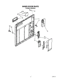 03 - Inner Door parts for Whirlpool Dishwasher DU8530XX0 from AppliancePartsPros.com