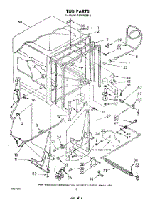 02 - Tub , Lit / Optional parts for Whirlpool Dishwasher DU9500XR2 from AppliancePartsPros.com