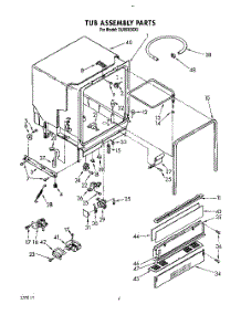 04 - Tub Assembly parts for Whirlpool Dishwasher DU8530XX0 from AppliancePartsPros.com