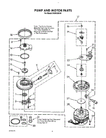 05 - Pump And Motor parts for Whirlpool Dishwasher DU8530XX0 from AppliancePartsPros.com