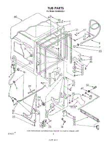 02 - Tub , Literature And Optional parts for Whirlpool Dishwasher DU4000XR1 from AppliancePartsPros.com