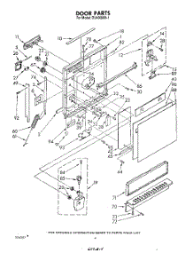 03 - Door parts for Whirlpool Dishwasher DU4000XR1 from AppliancePartsPros.com