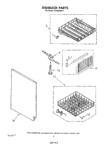 04 - Dishrack parts for Whirlpool Dishwasher DU4000XR1 from AppliancePartsPros.com