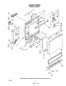 03 - Door parts for Whirlpool Dishwasher DU3000XR0 from AppliancePartsPros.com