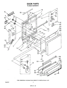 03 - Door parts for Whirlpool Dishwasher DU9700XR0 from AppliancePartsPros.com