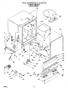 03 - Tub Assembly parts for Whirlpool Dishwasher TUD7000Y0 from AppliancePartsPros.com