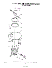 04 - Heater, Pump And Lower Spray Arm parts for Whirlpool Dishwasher DU9500XR2 from AppliancePartsPros.com