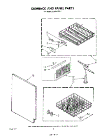 05 - Dishrack And Panel parts for Whirlpool Dishwasher DU9500XR2 from AppliancePartsPros.com
