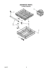 06 - Dishrack parts for Whirlpool Dishwasher DU5200XW0 from AppliancePartsPros.com