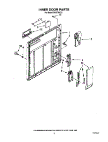 03 - Inner Door parts for Whirlpool Dishwasher DU8770XY0 from AppliancePartsPros.com