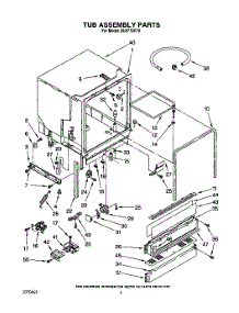 04 - Tub Assembly parts for Whirlpool Dishwasher DU8770XY0 from AppliancePartsPros.com