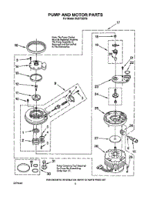 05 - Pump And Motor parts for Whirlpool Dishwasher DU8770XY0 from AppliancePartsPros.com