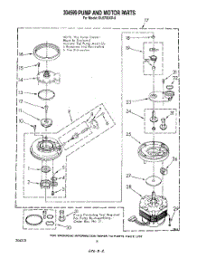 06 - 304599 Pump And Motor parts for Whirlpool Dishwasher DU9700XR0 from AppliancePartsPros.com
