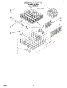 06 - Dishrack, Lit / Optional parts for Whirlpool Dishwasher TUD7000Y0 from AppliancePartsPros.com