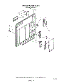 03 - Inner Door parts for Whirlpool Dishwasher DU4095XX0 from AppliancePartsPros.com