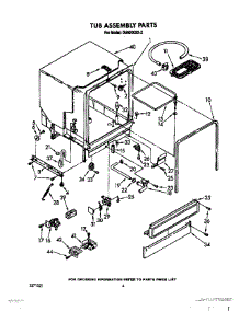04 - Tub Assembly, Lit / Optional parts for Whirlpool Dishwasher DU8000XX2 from AppliancePartsPros.com