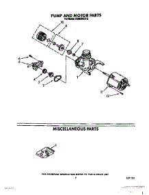 06 - Pump And Motor, Miscellaneous parts for Whirlpool Dishwasher DU8000XX2 from AppliancePartsPros.com