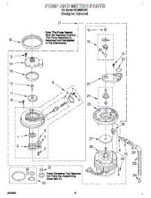 04 - Pump And Motor parts for Whirlpool Dishwasher DU8960XB1 from AppliancePartsPros.com