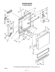 03 - Door parts for Whirlpool Dishwasher DU8100XT2 from AppliancePartsPros.com