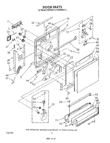 03 - Door parts for Whirlpool Dishwasher DU8550XT3 from AppliancePartsPros.com