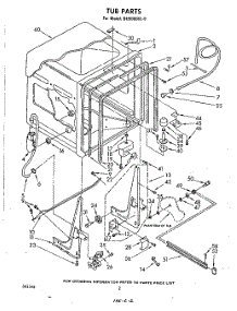 02 - Tub Parts, Literature And Optional parts for Whirlpool Dishwasher DU5000XL0 from AppliancePartsPros.com