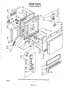 04 - Door parts for Whirlpool Dishwasher DU5000XL0 from AppliancePartsPros.com