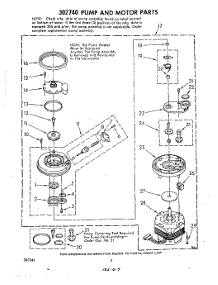 05 - Pump And Motor parts for Whirlpool Dishwasher DU5000XL0 from AppliancePartsPros.com