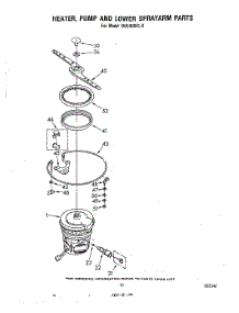07 - Heater, Pump And Lower Sprayarm parts for Whirlpool Dishwasher DU5000XL0 from AppliancePartsPros.com