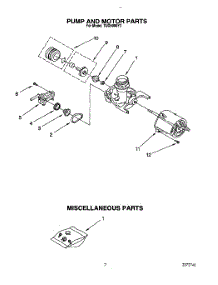 06 - Pump And Motor, Miscellaneous parts for Whirlpool Dishwasher TUD5000Y2 from AppliancePartsPros.com