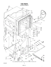 02 - Tub , Literature And Optional parts for Whirlpool Dishwasher DU7800XS3 from AppliancePartsPros.com