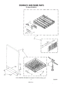 05 - Dishrack And Panel parts for Whirlpool Dishwasher DU7800XS3 from AppliancePartsPros.com