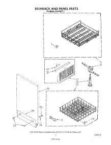 05 - Dishrack And Panel parts for Whirlpool Dishwasher DU9100XT1 from AppliancePartsPros.com