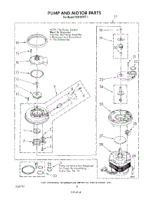 06 - Pump And Motor parts for Whirlpool Dishwasher DU9100XT1 from AppliancePartsPros.com