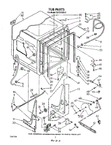 02 - Tub, Literature And Optional parts for Whirlpool Dishwasher DU7216XS5 from AppliancePartsPros.com