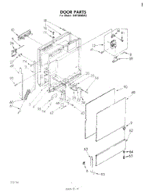 03 - Door parts for Whirlpool Dishwasher SHF3804W2 from AppliancePartsPros.com