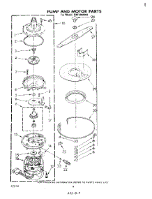 05 - Pump And Motor parts for Whirlpool Dishwasher SHF3804W2 from AppliancePartsPros.com