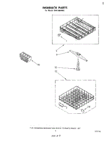 06 - Dishrack parts for Whirlpool Dishwasher SHF3804W2 from AppliancePartsPros.com